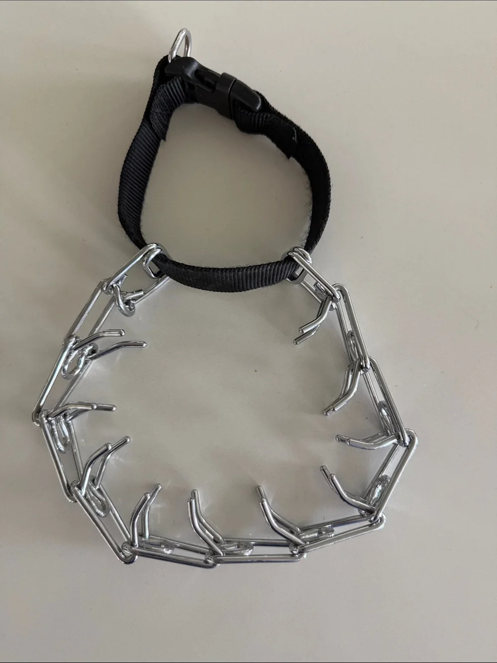 Black and Silver Prong Training Collar - Men Accessories